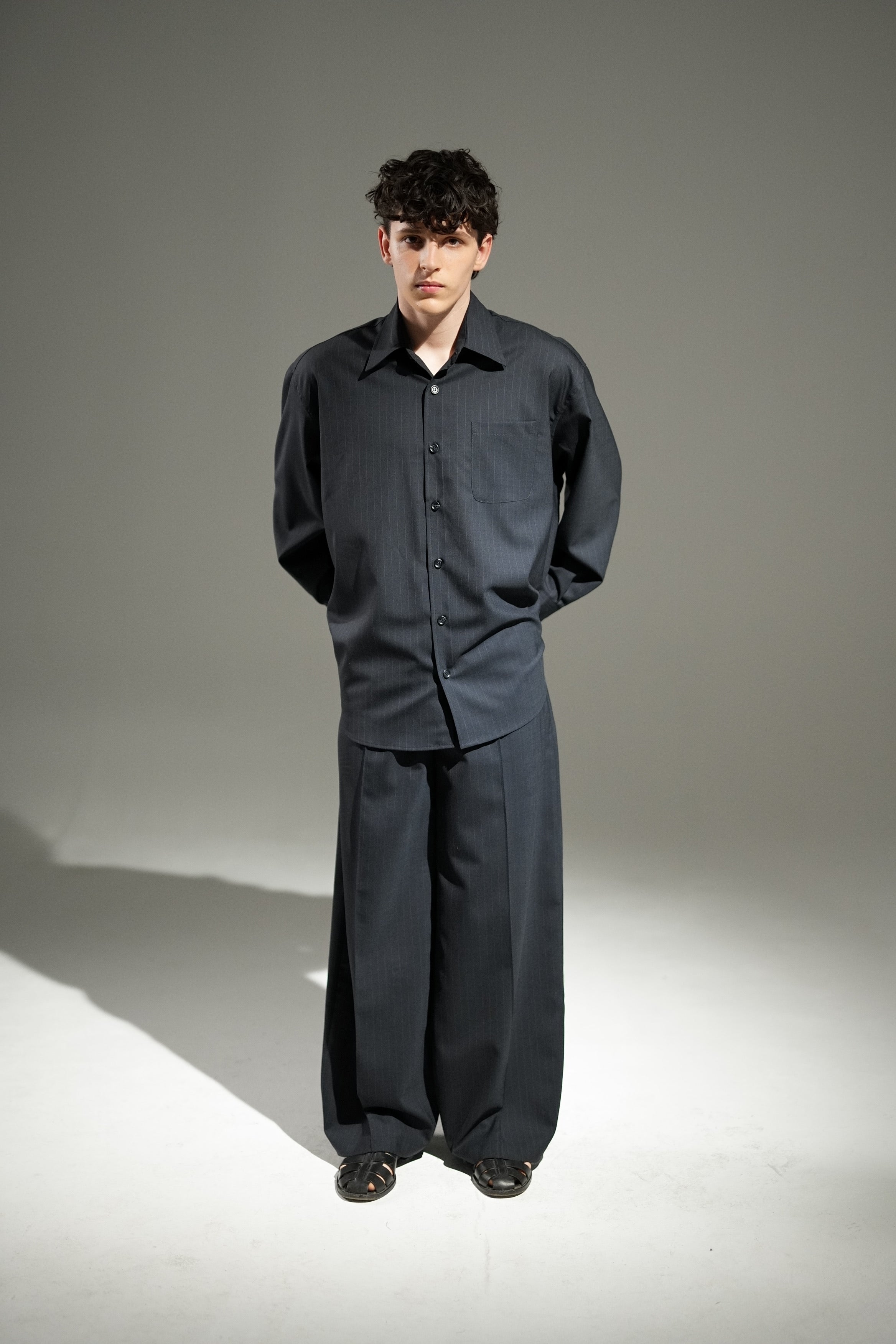 Trousers Echo - Classy Pinstripe - Midnight Blue