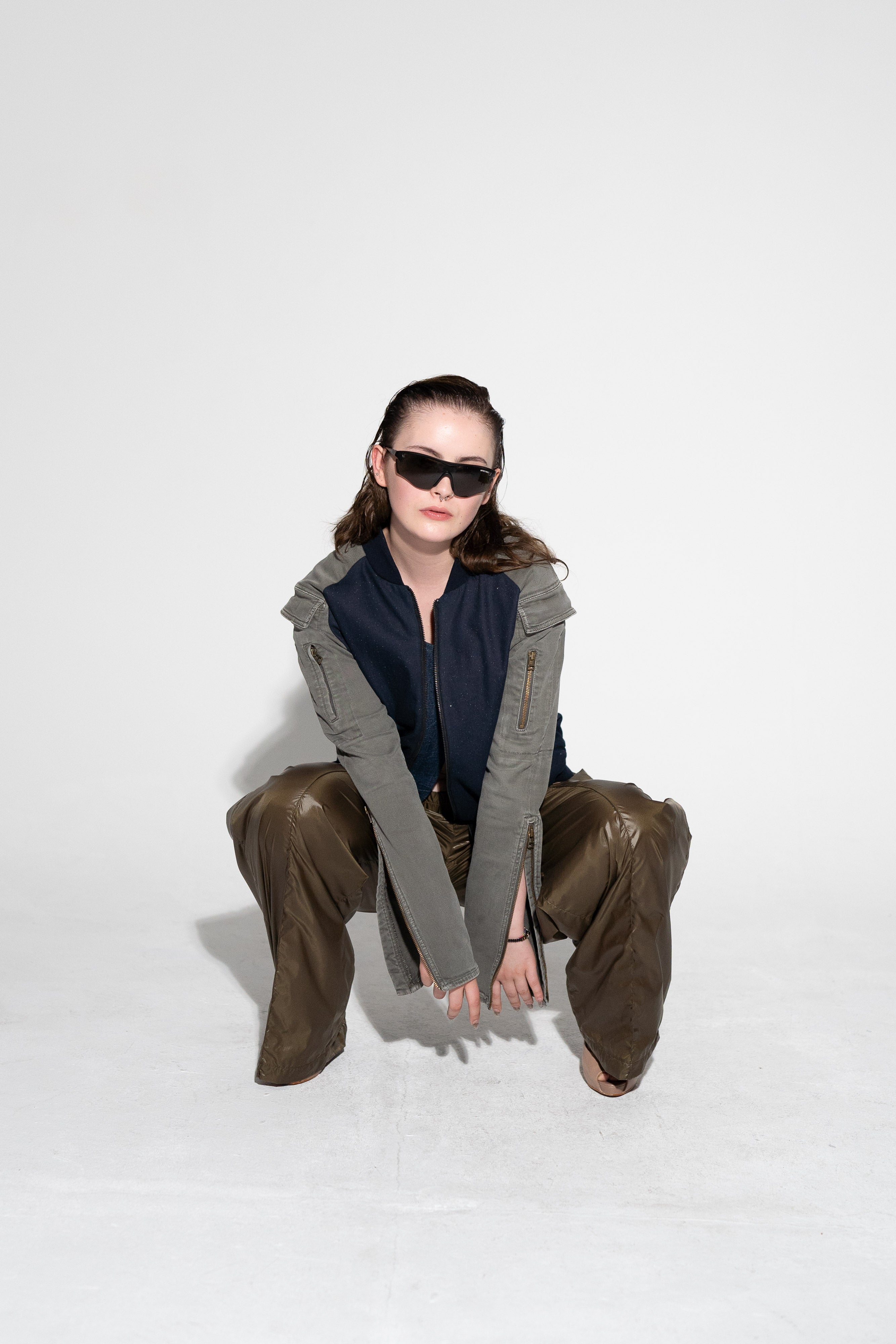 Juliet Bomber Jacket – Cargo Sleeves Cosmic Denim