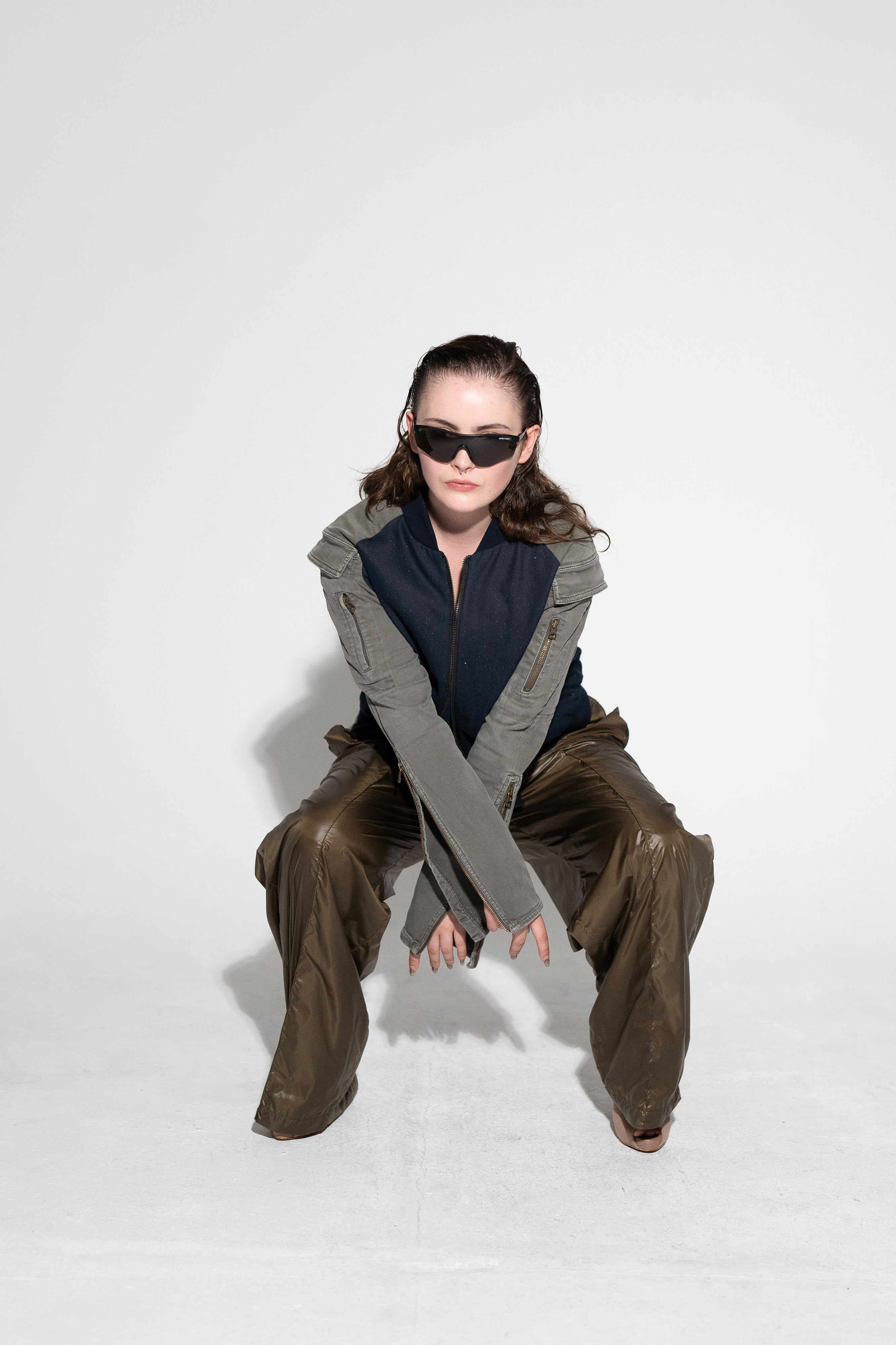 Juliet Bomber Jacket – Cargo Sleeves Cosmic Denim