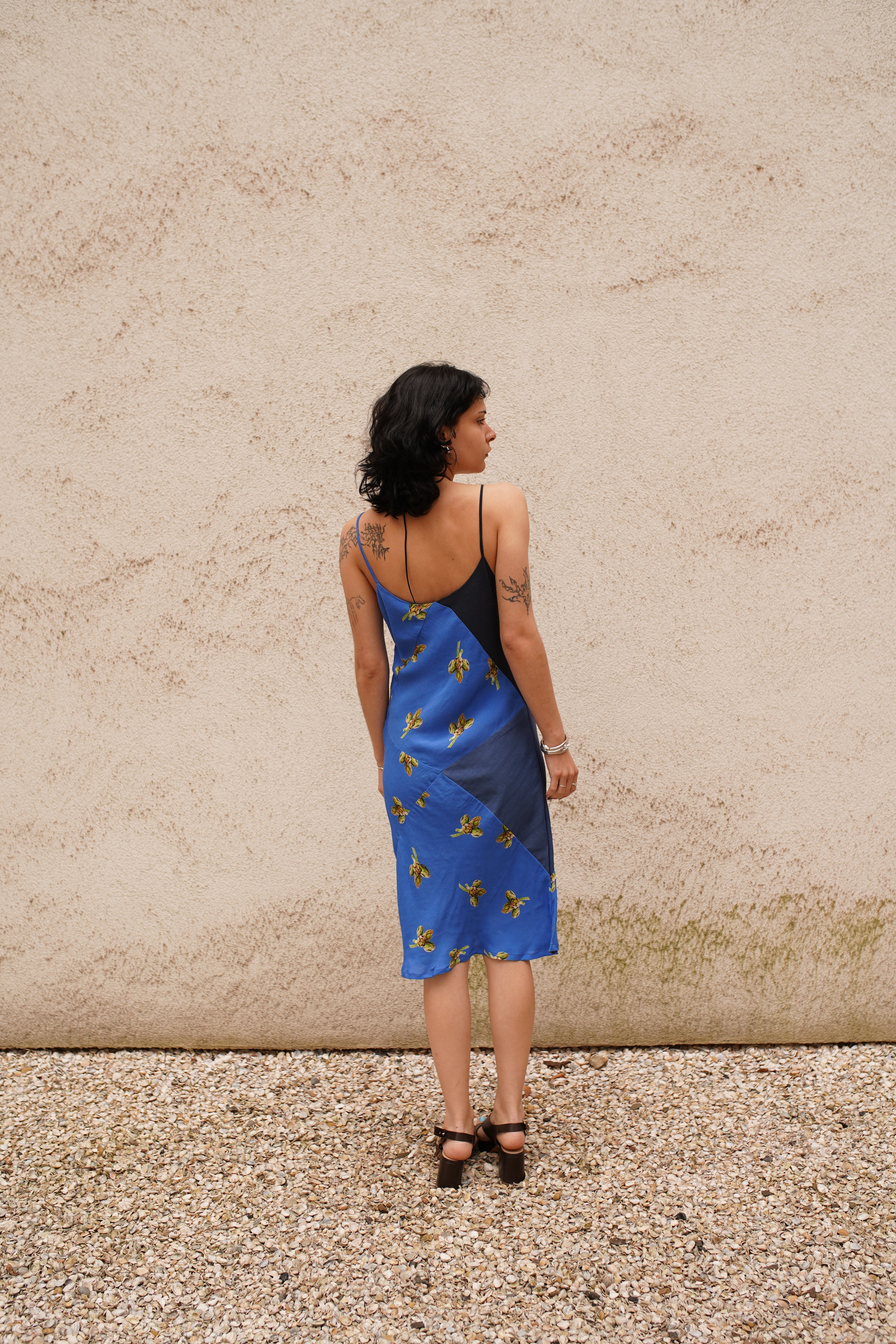 Selene Simple Dress - blue artichoke