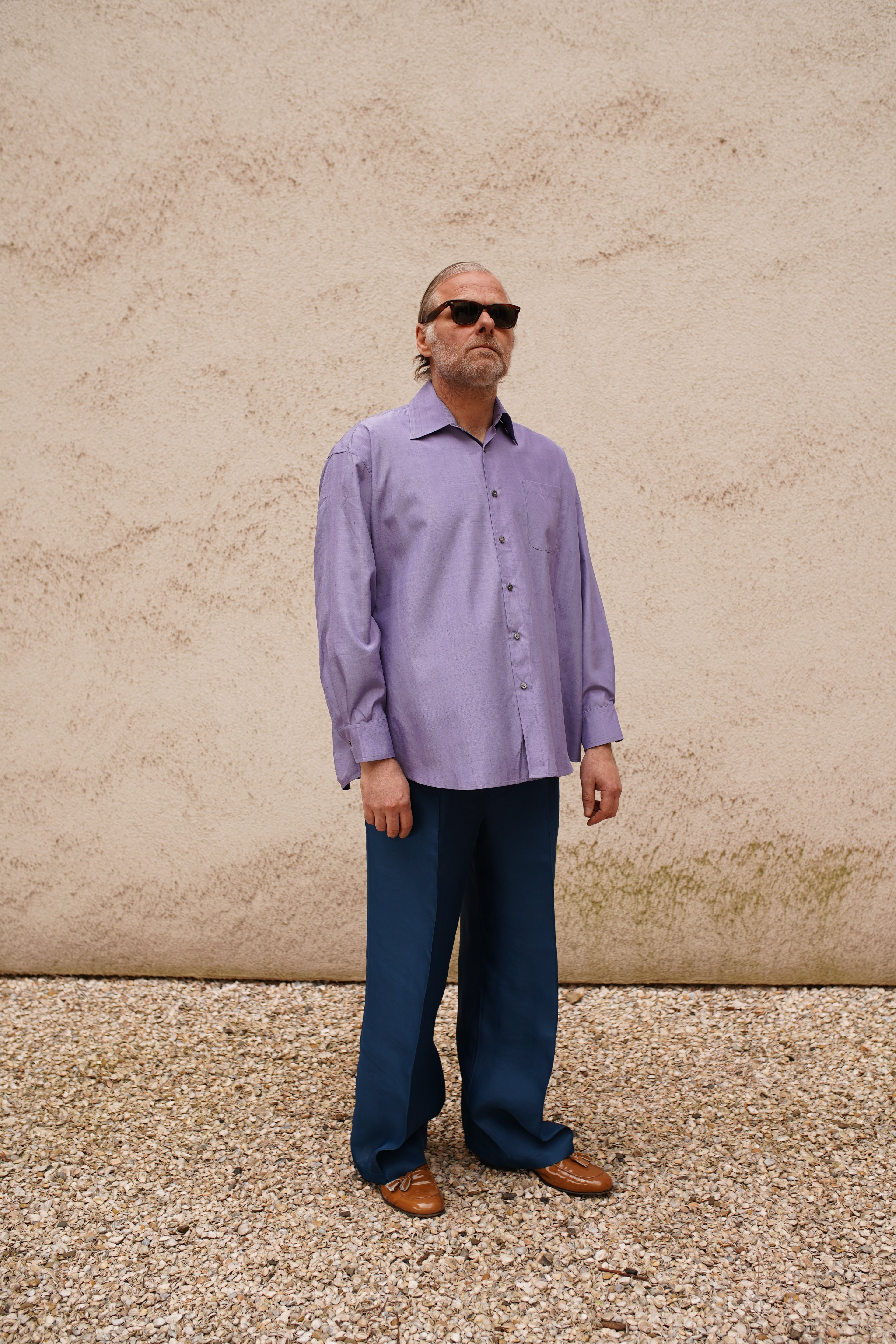 Narcissus Shirt - lilac taft silk