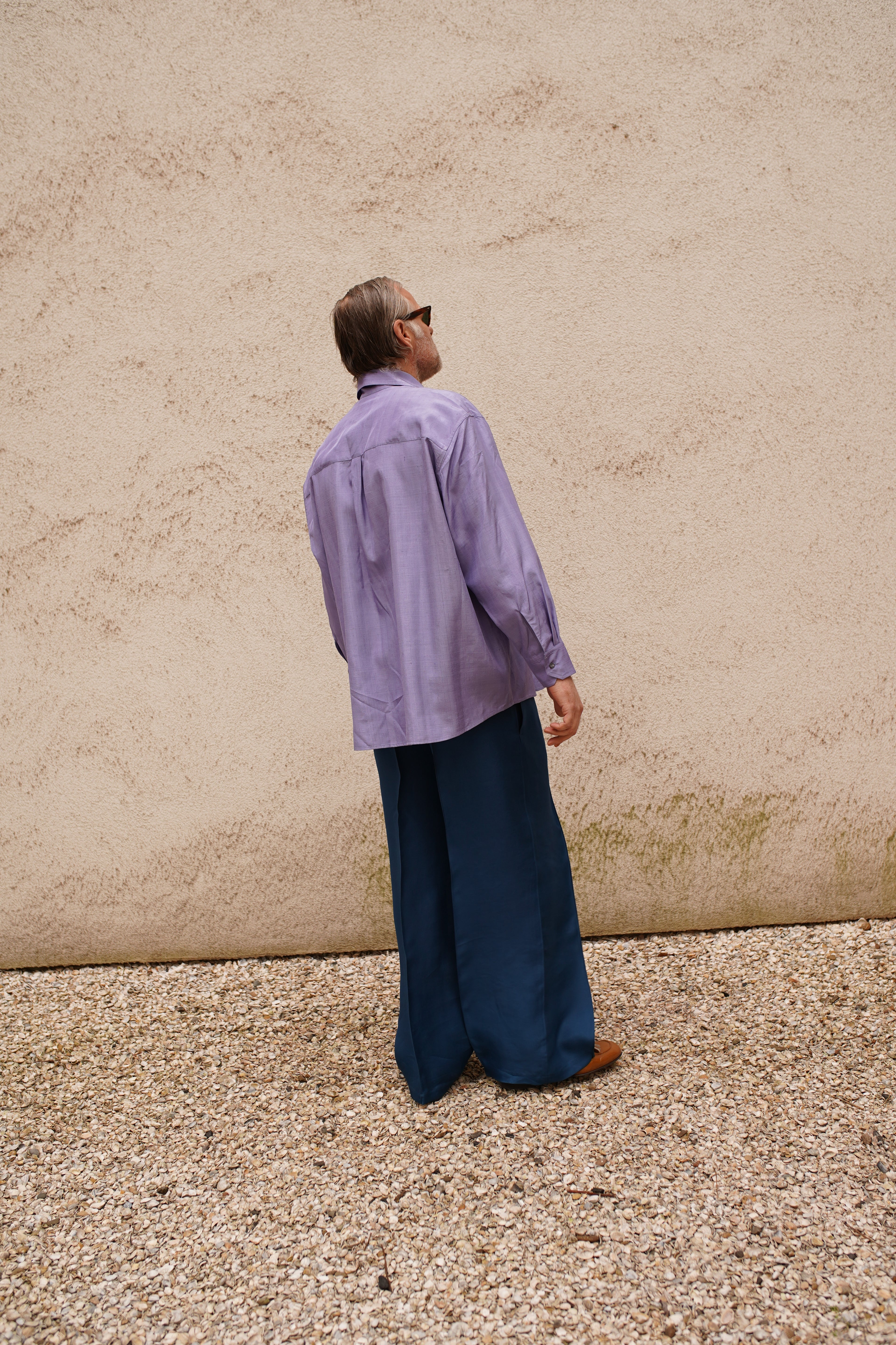 Narcissus Shirt - lilac taft silk