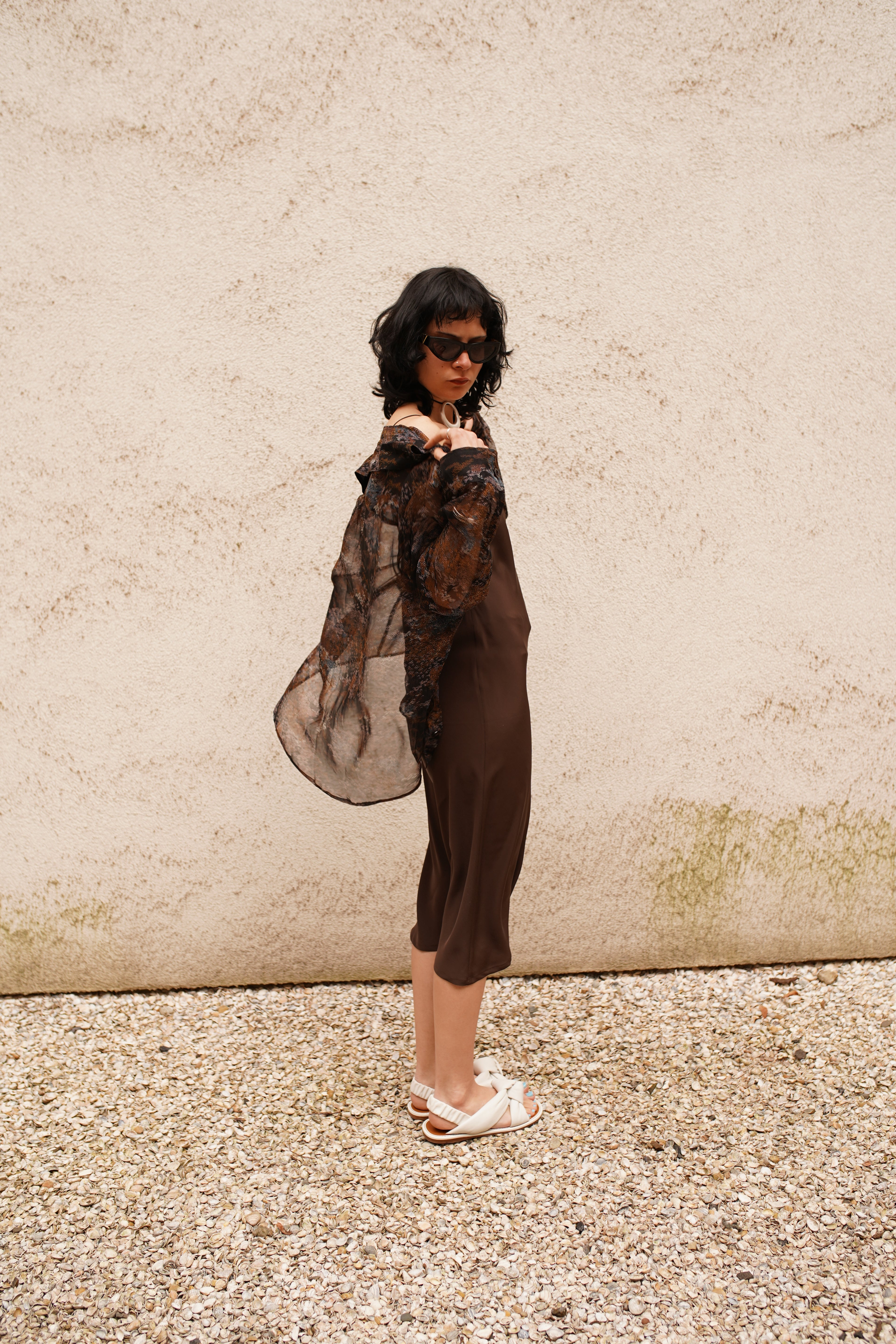 Selene Simple Slipdress - Mocca Silk