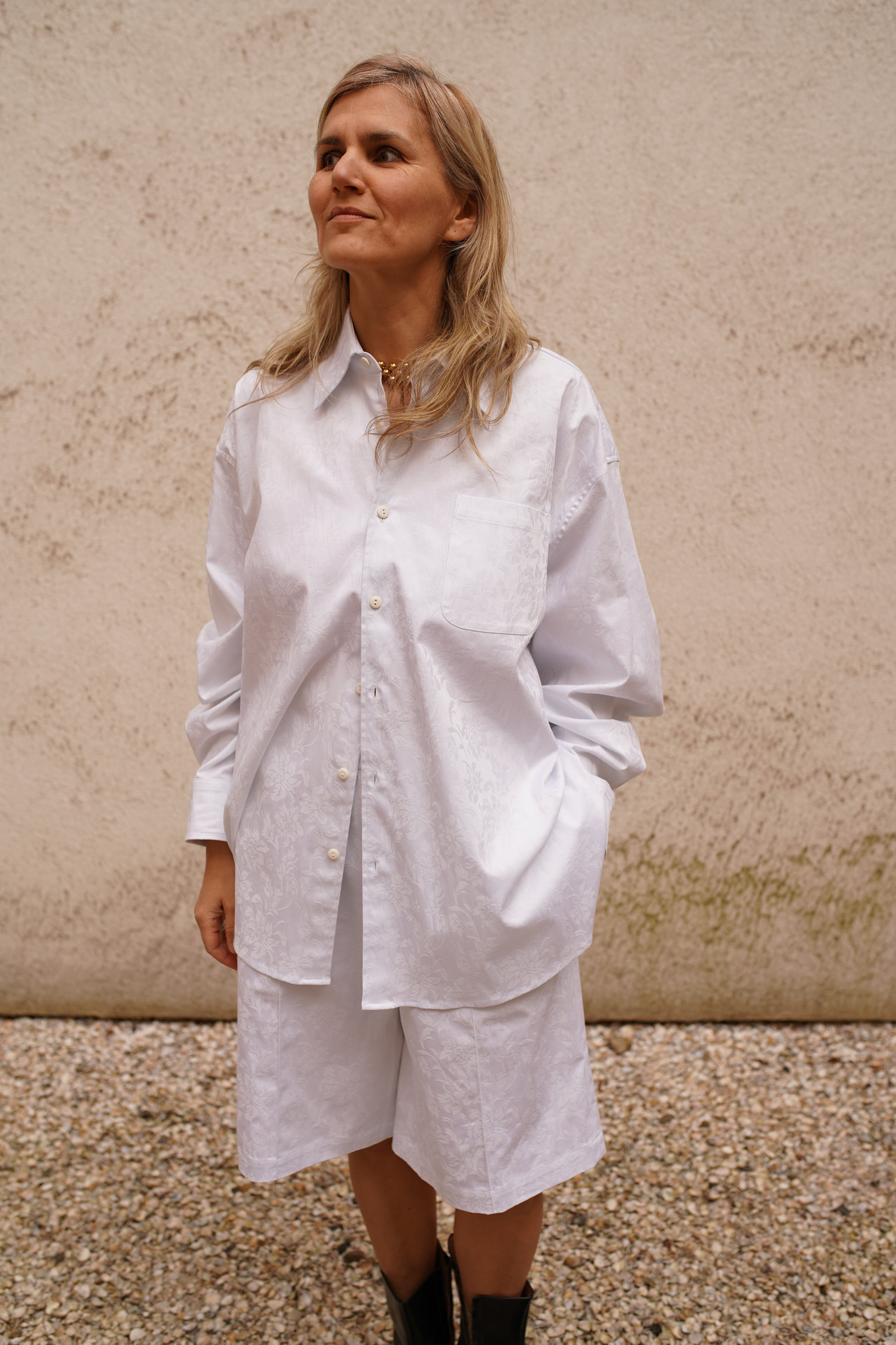 Echo Shorts - White Jacquard