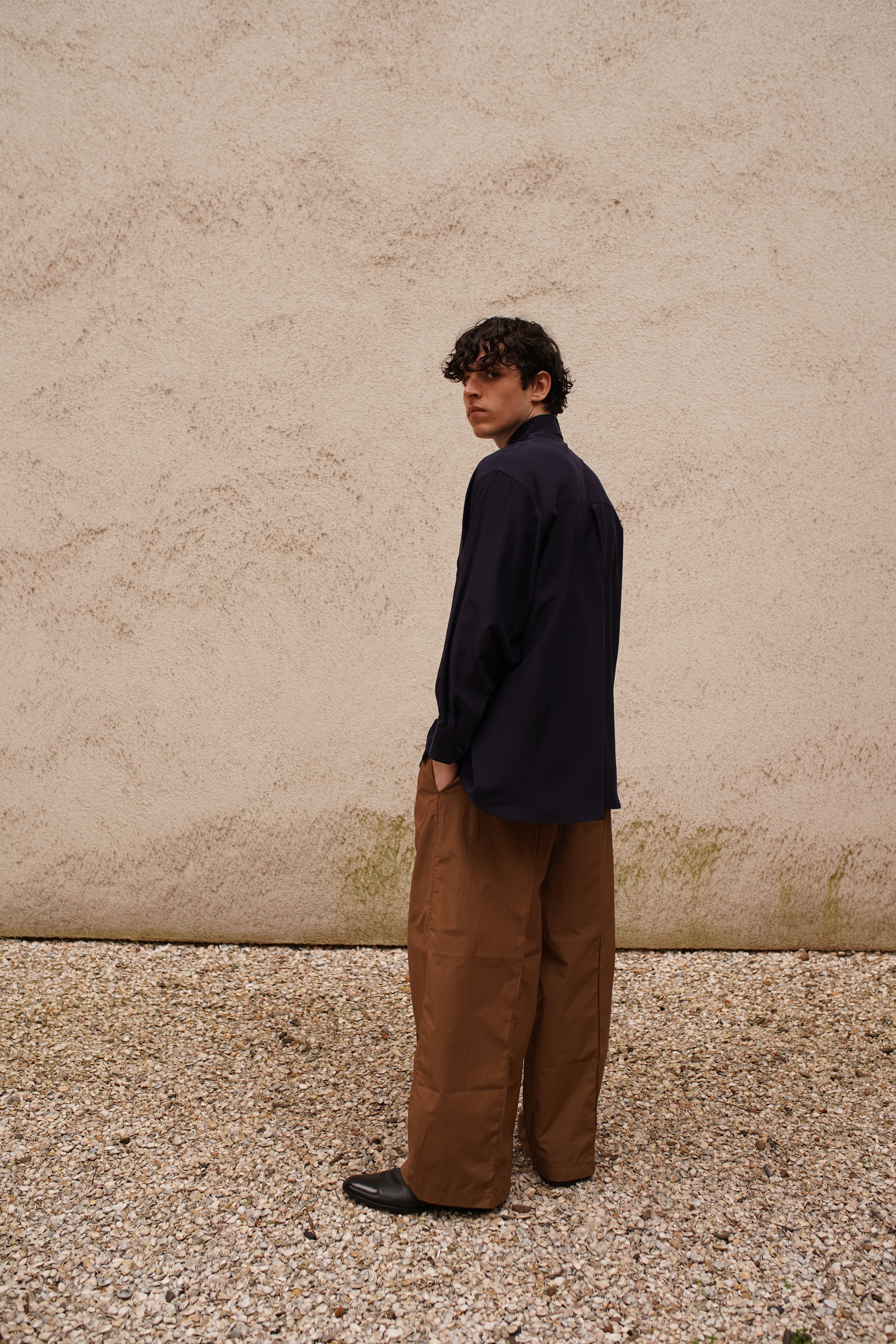 Narcissus Shirt - night blue silk