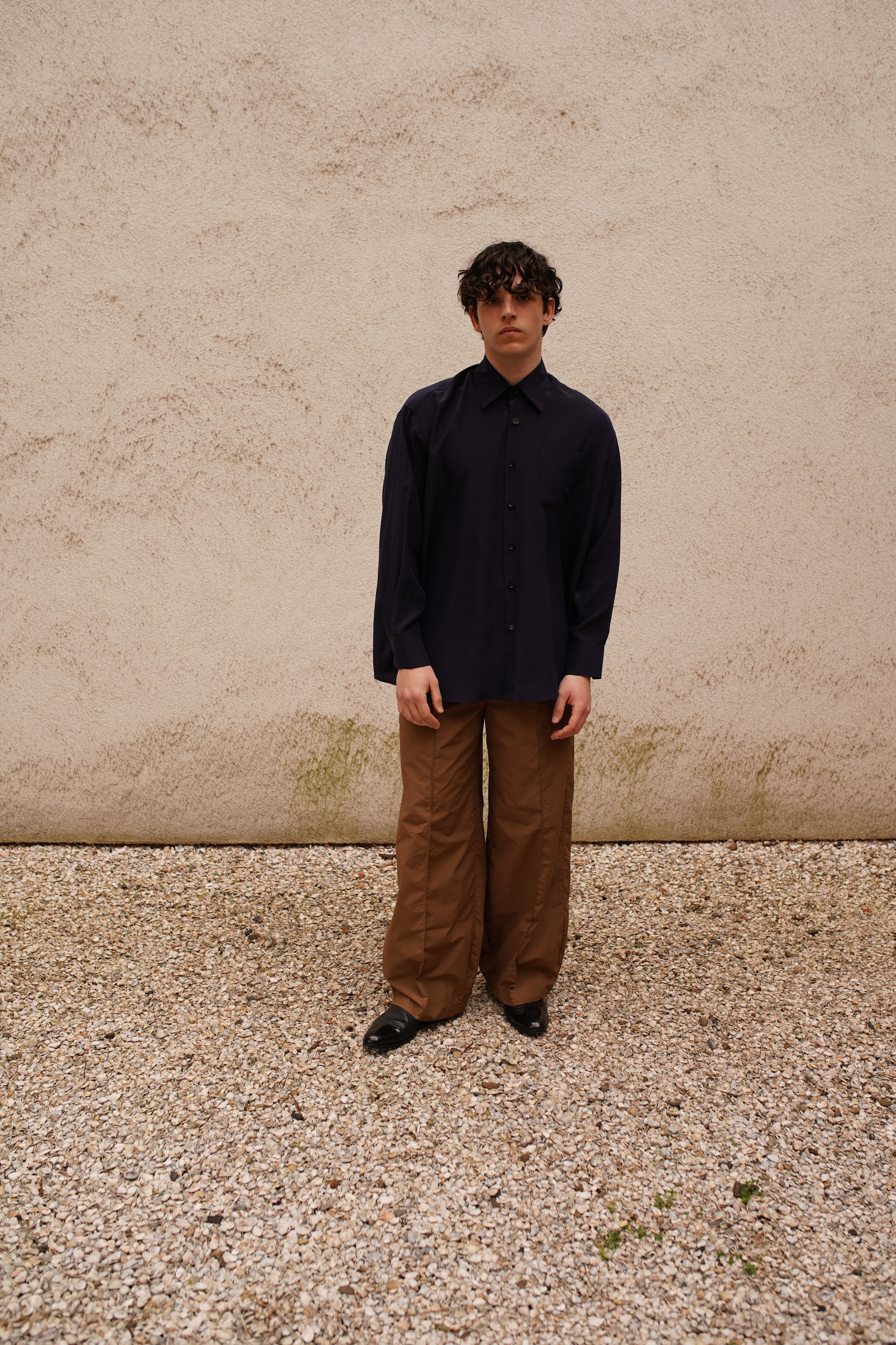 Narcissus Shirt - night blue silk