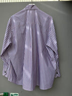 Narcissus Shirt - blue red white striped cotton