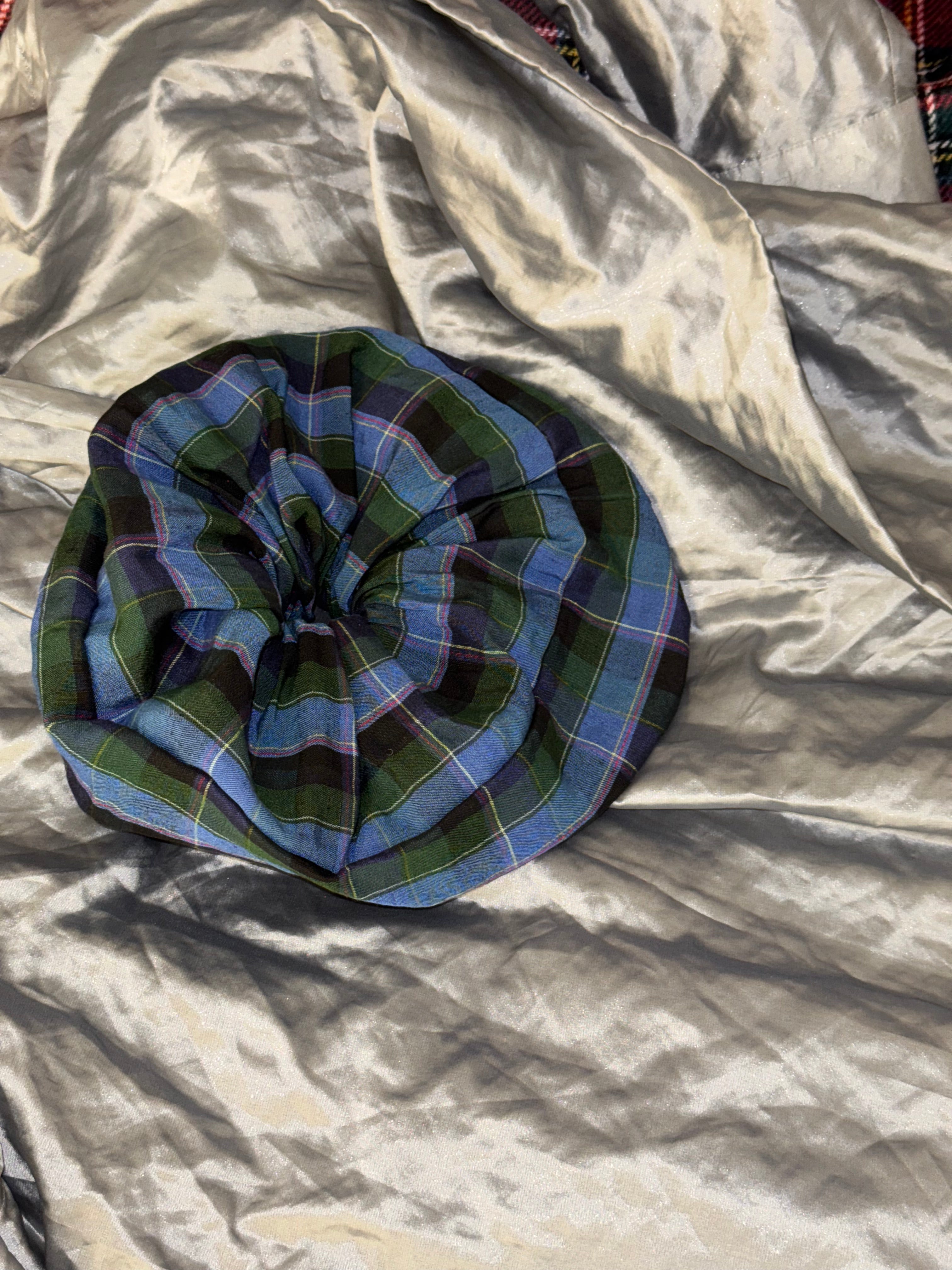 Mega Scrunchie - GUCCI Tartan blue white