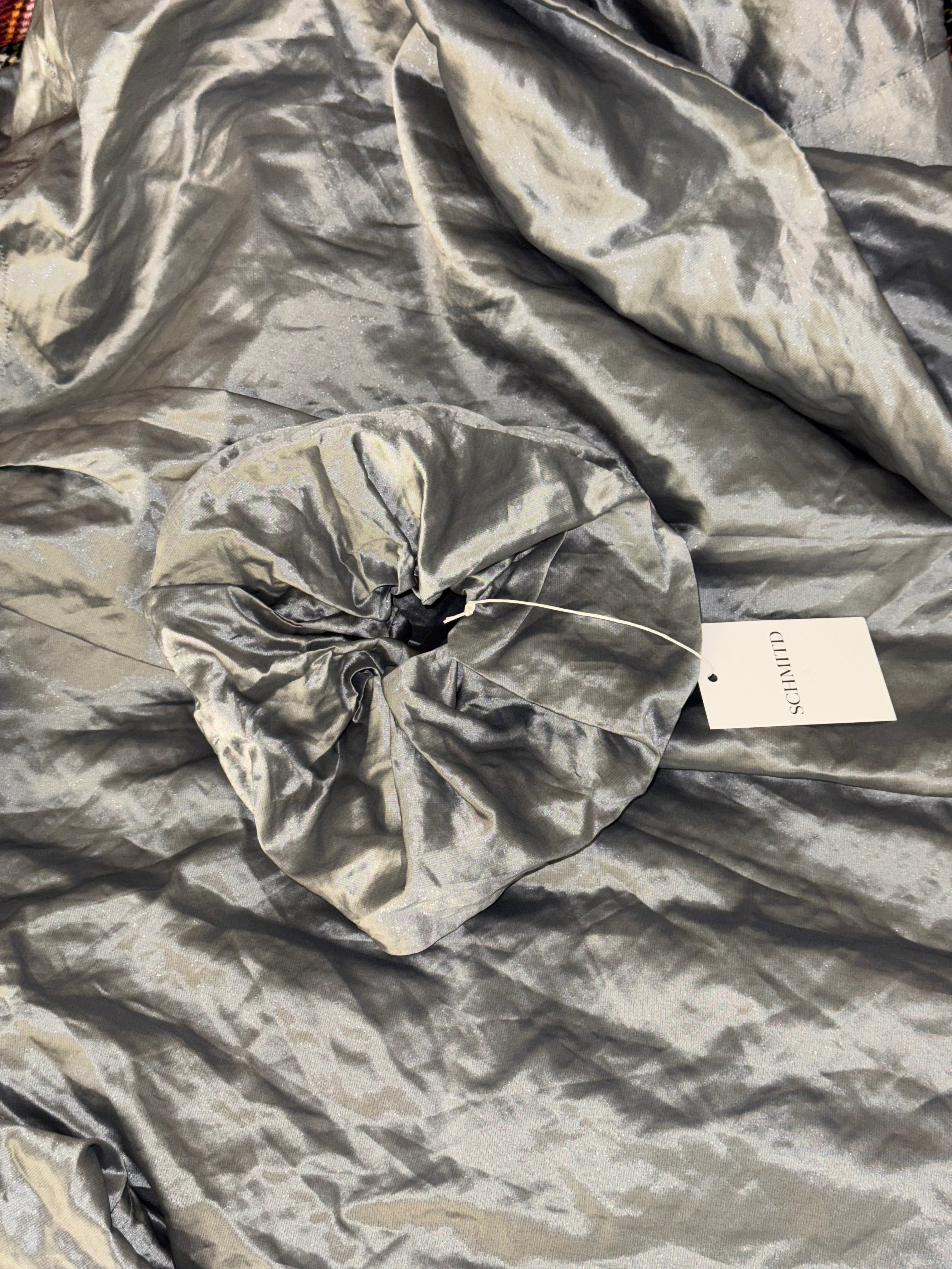 Mega Scrunchie - metallic silver