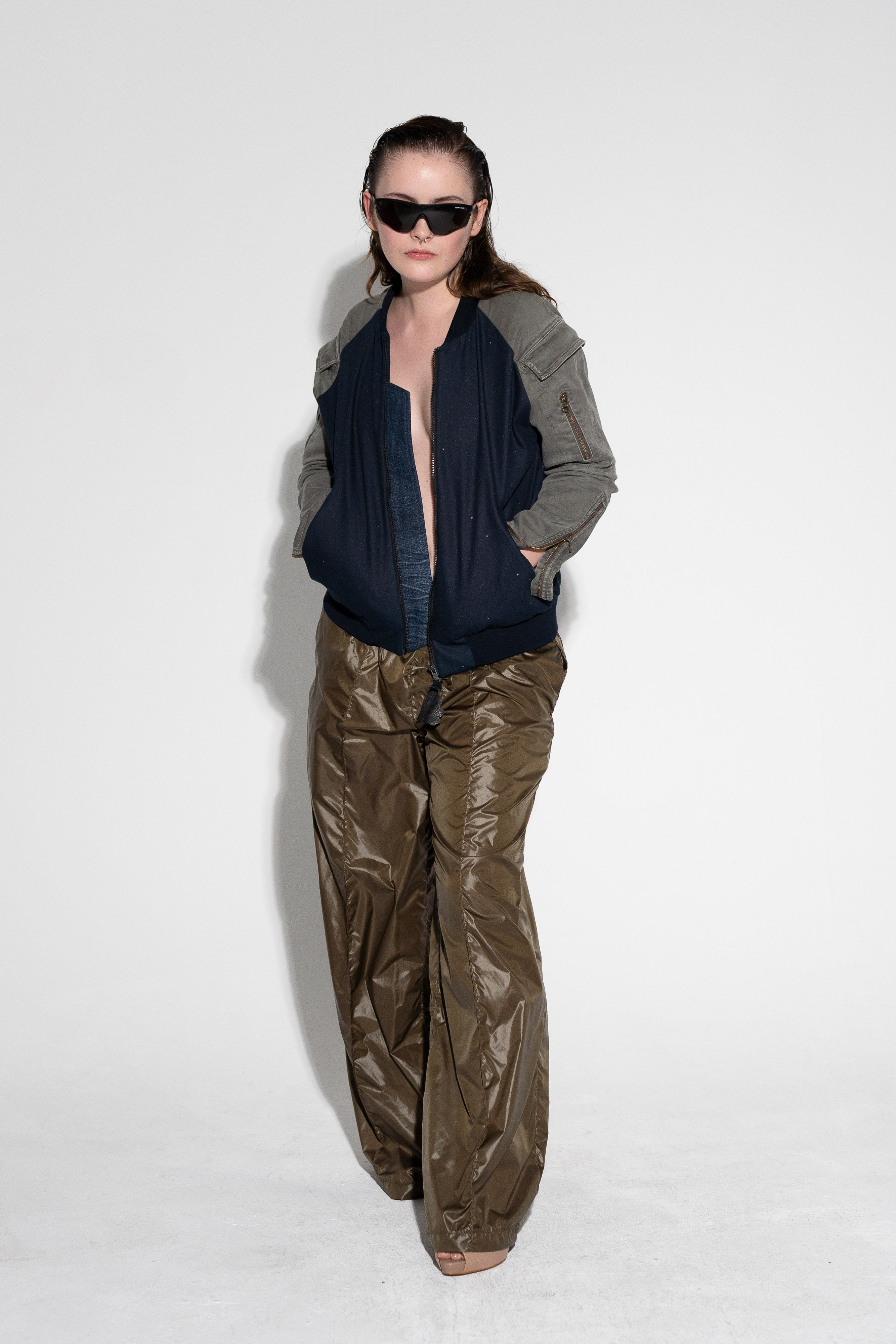 Juliet Bomber Jacket – Cargo Sleeves Cosmic Denim