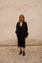 Selene Simple Slipdress - Black Silk