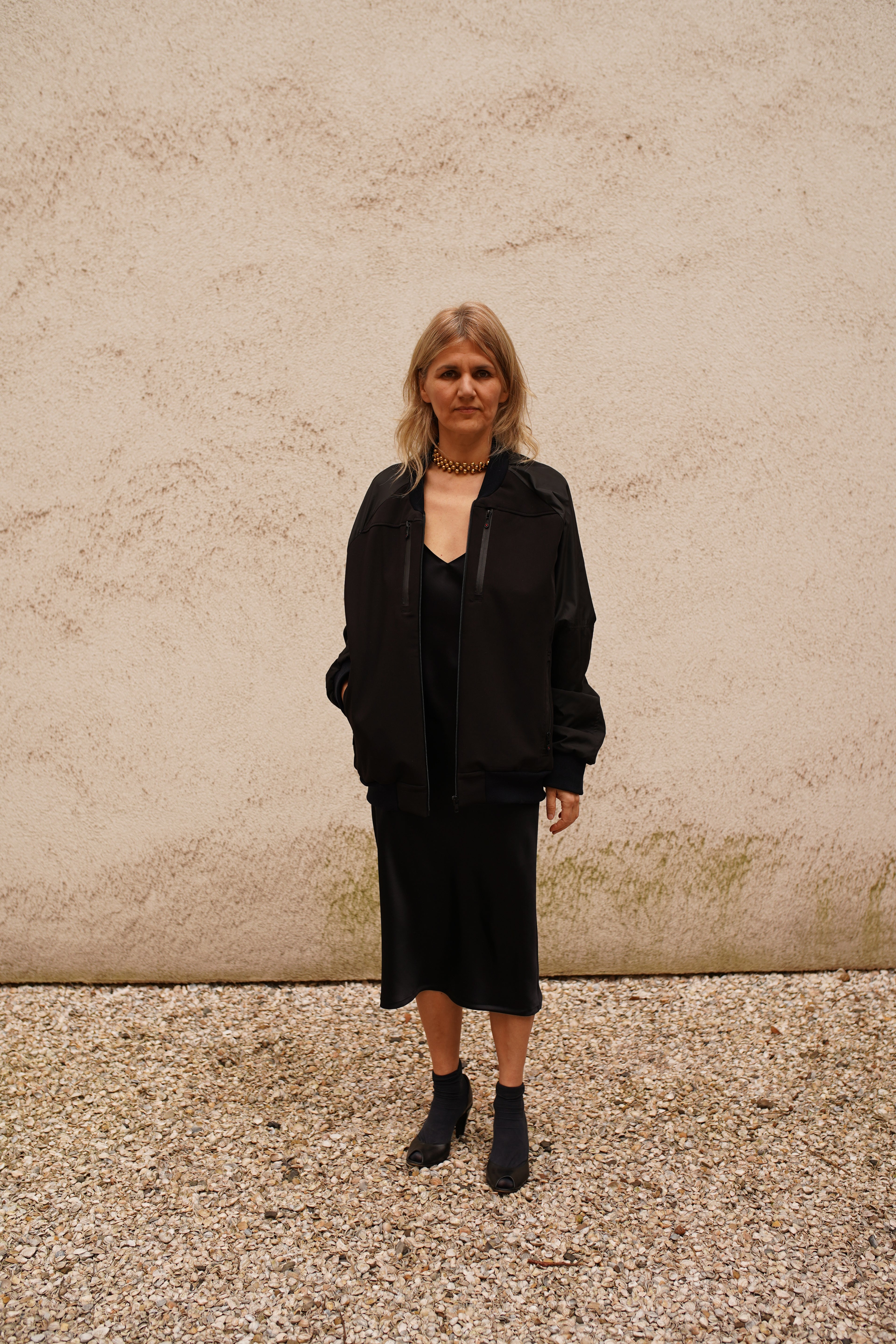 Selene Simple Slipdress - Black Silk
