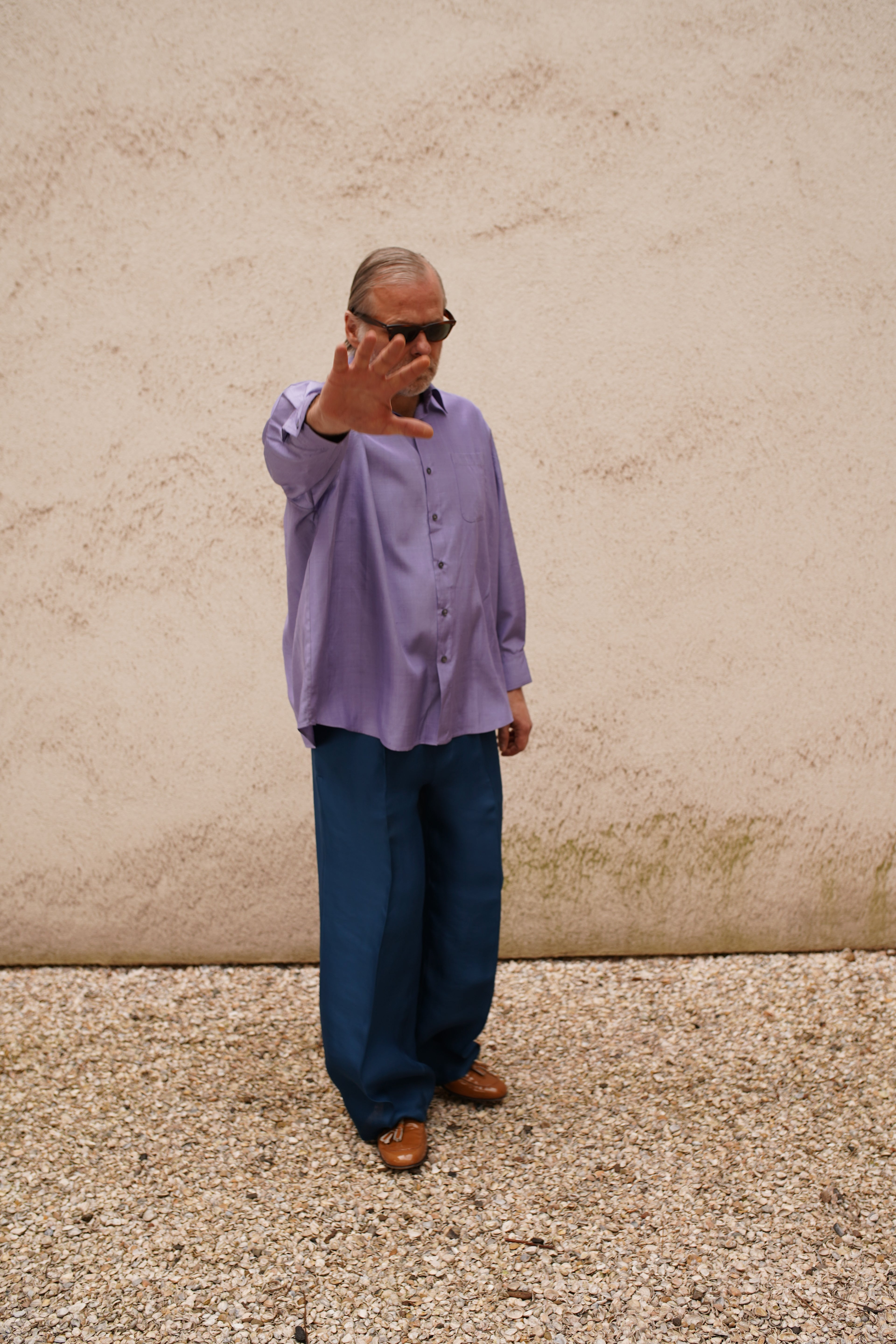 Narcissus Shirt - lilac taft silk