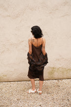 Selene Simple Slipdress - Mocca Silk