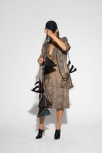 Pyramide Bag - upcycled black leather
